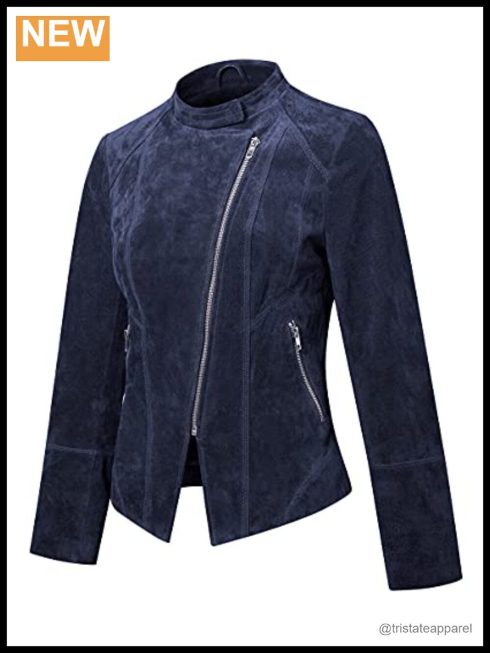 Genuine Pigskin Leather Moto Biker Jacket Slim Fit Aviator